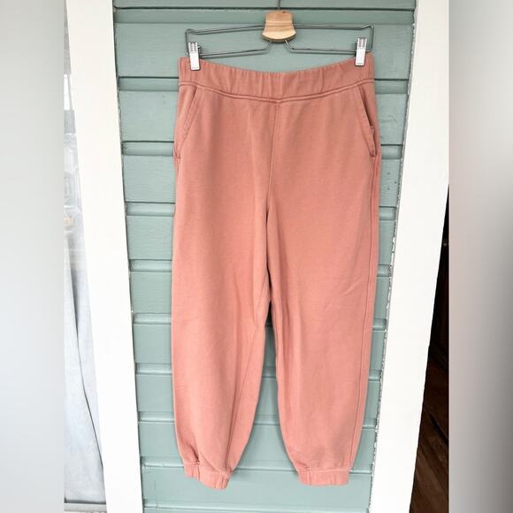Lululemon relaxed high rise jogger cotton pink Savannah pants casual athletic 8 - Picture 2 of 8
